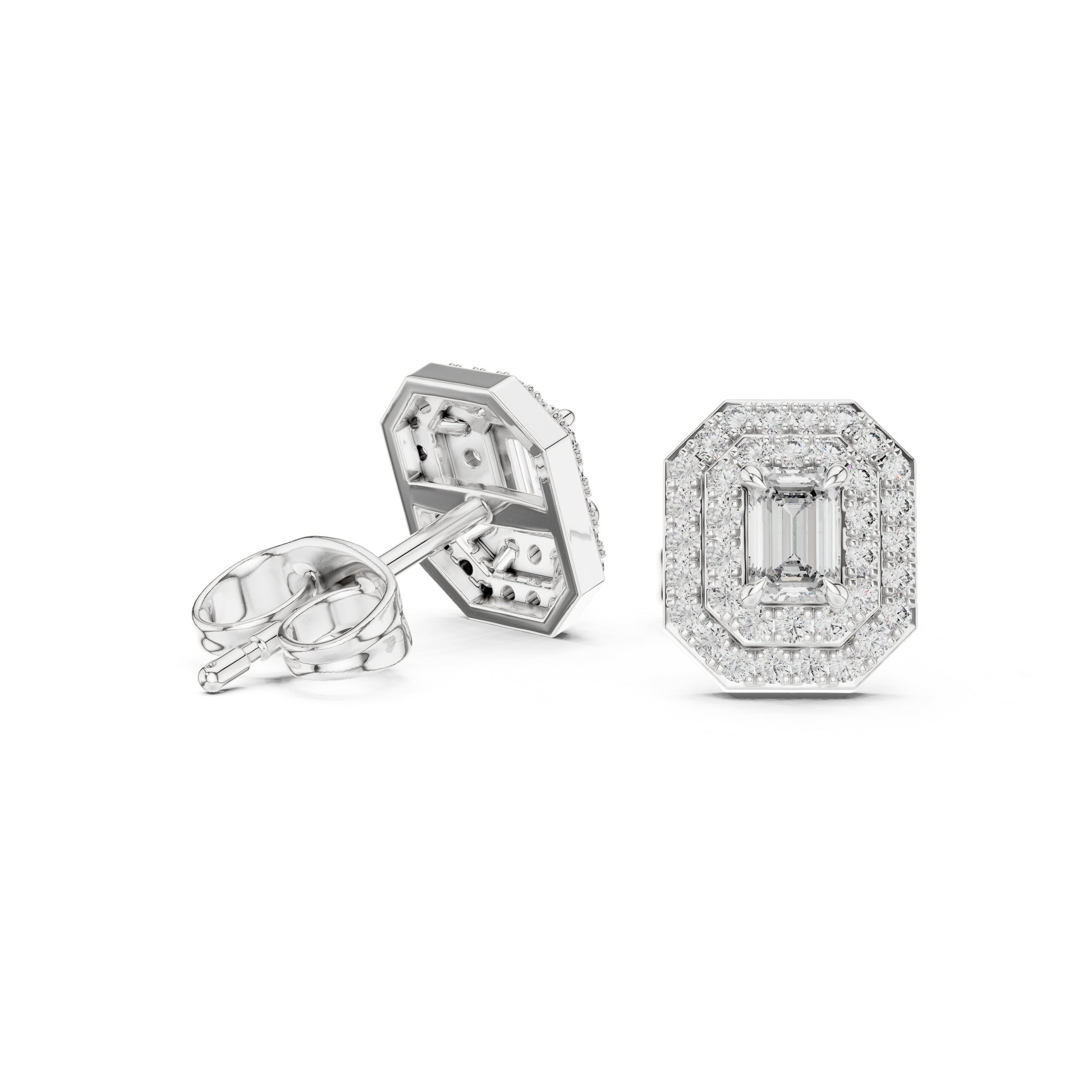 Mixed Shape Lab Grown Diamond Stud Earrings
