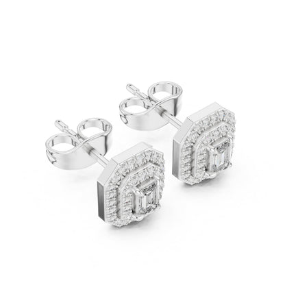 Mixed Shape Lab Grown Diamond Stud Earrings