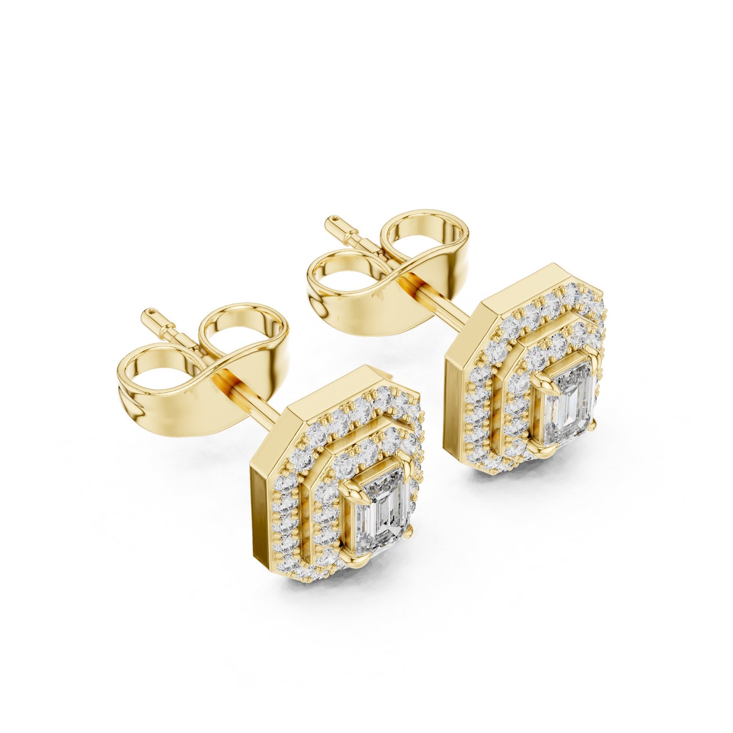 Mixed Shape Lab Grown Diamond Stud Earrings