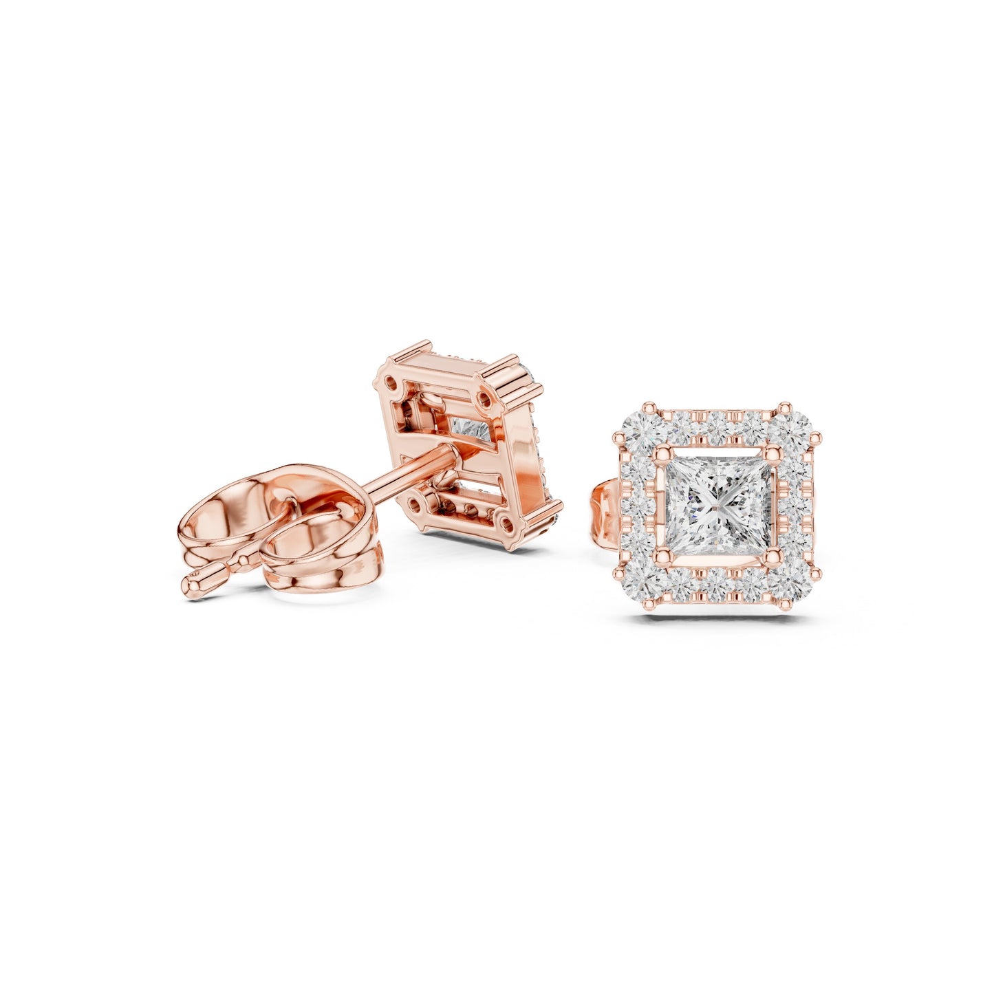 Mixed Shape Lab Grown Diamond Stud Earrings