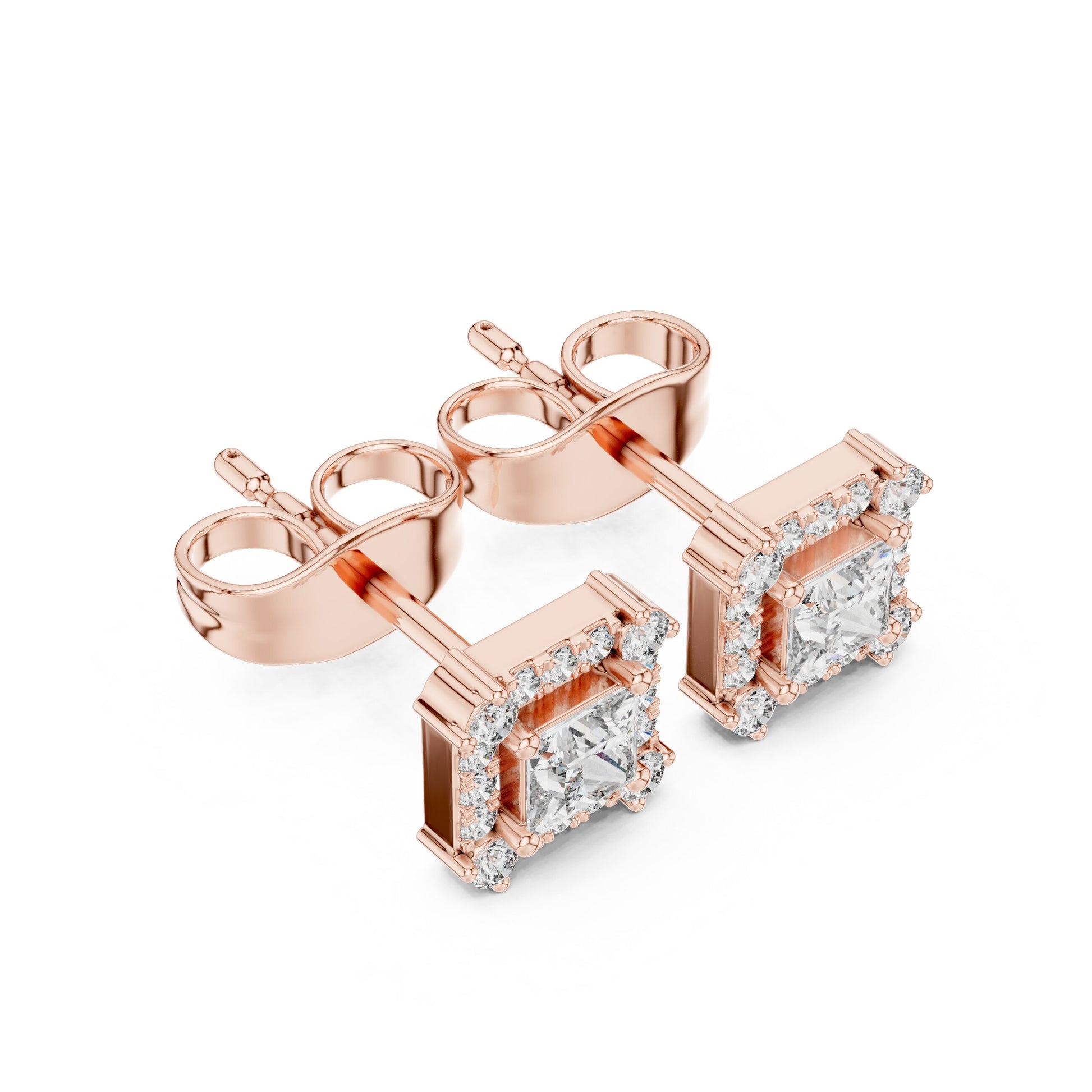 Mixed Shape Lab Grown Diamond Stud Earrings