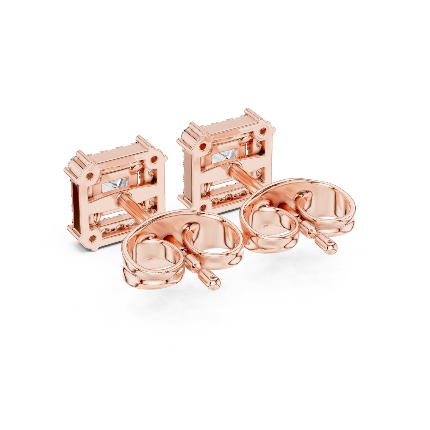 Mixed Shape Lab Grown Diamond Stud Earrings