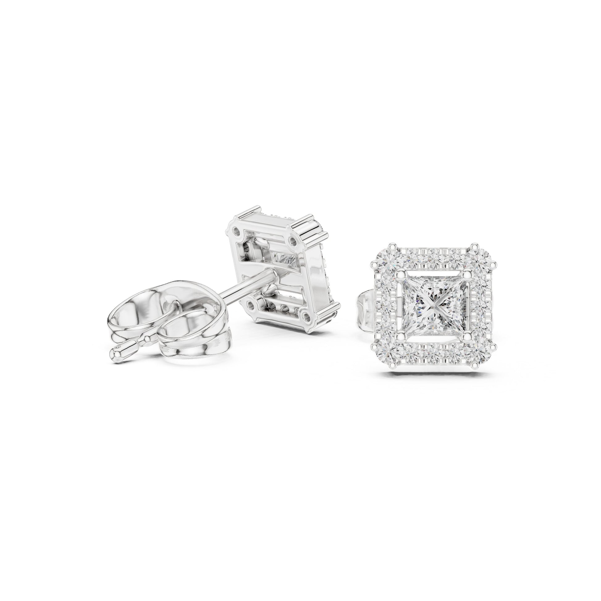 Mixed Shape Lab Grown Diamond Stud Earrings