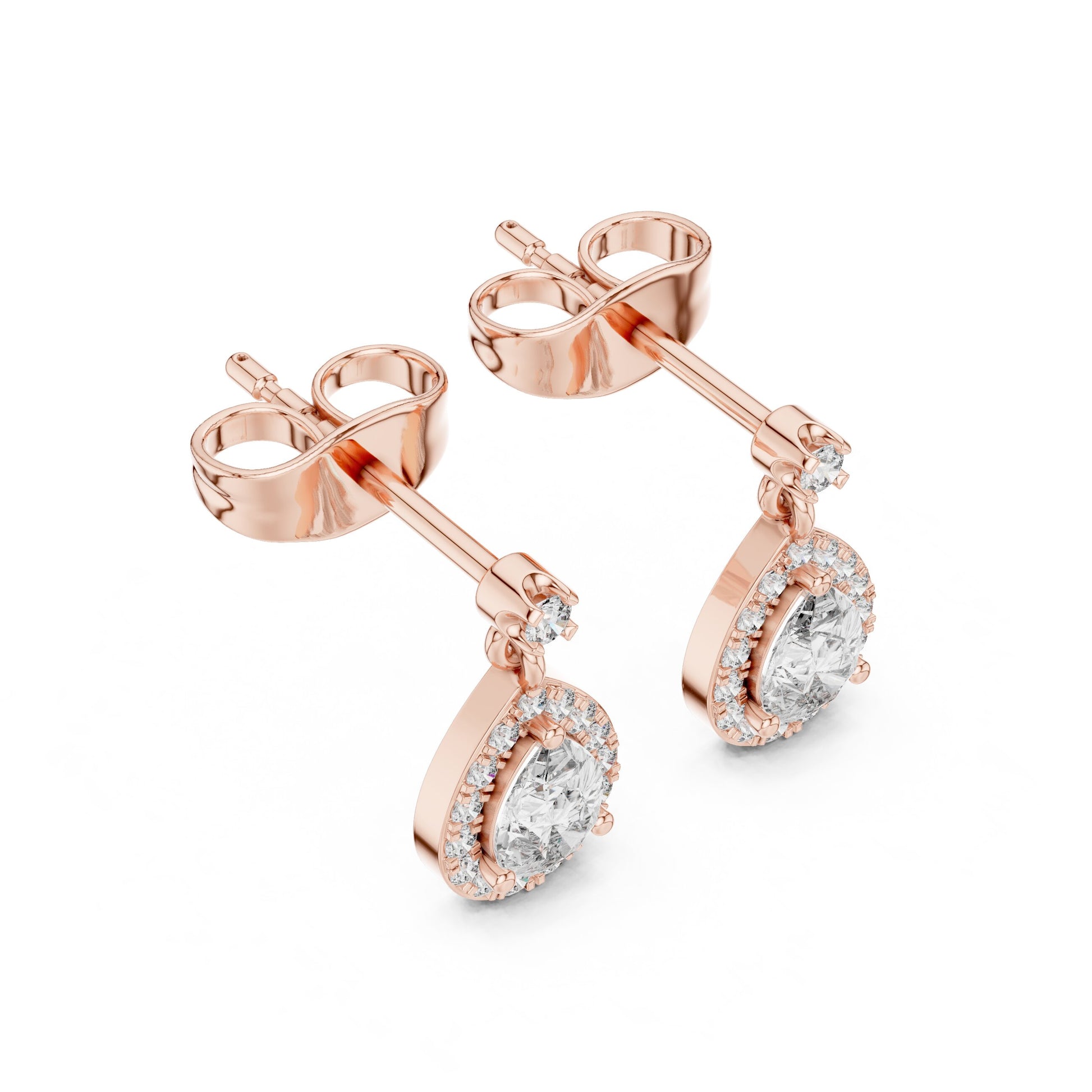 Round Jacket Lab Grown Diamond Earrings
