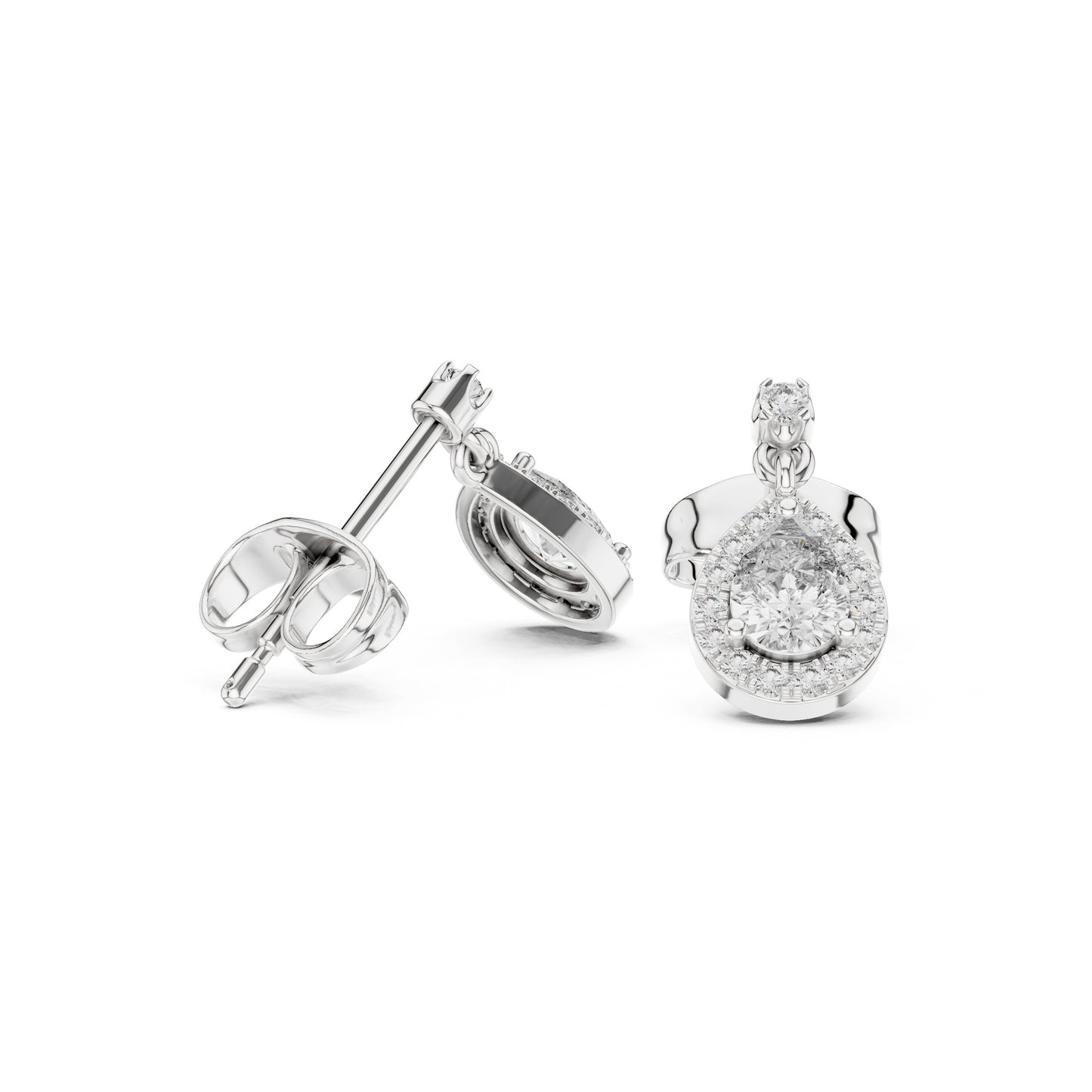 Round Jacket Lab Grown Diamond Earrings