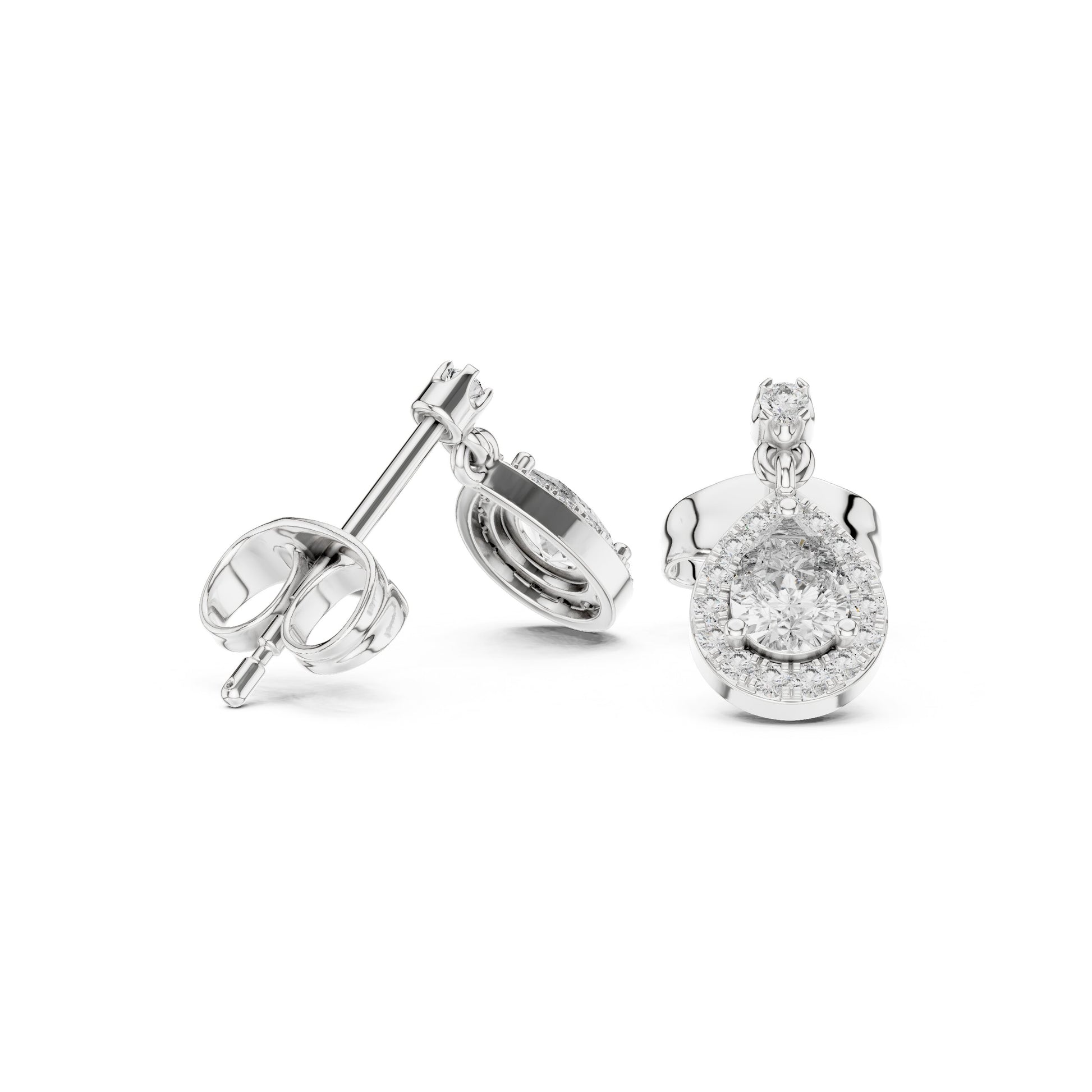 Round Jacket Lab Grown Diamond Earrings