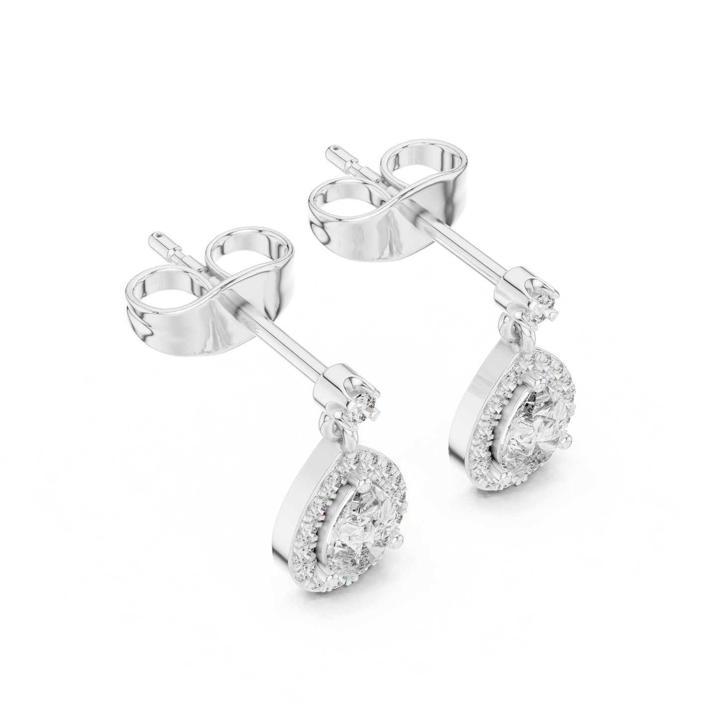 Round Jacket Lab Grown Diamond Earrings
