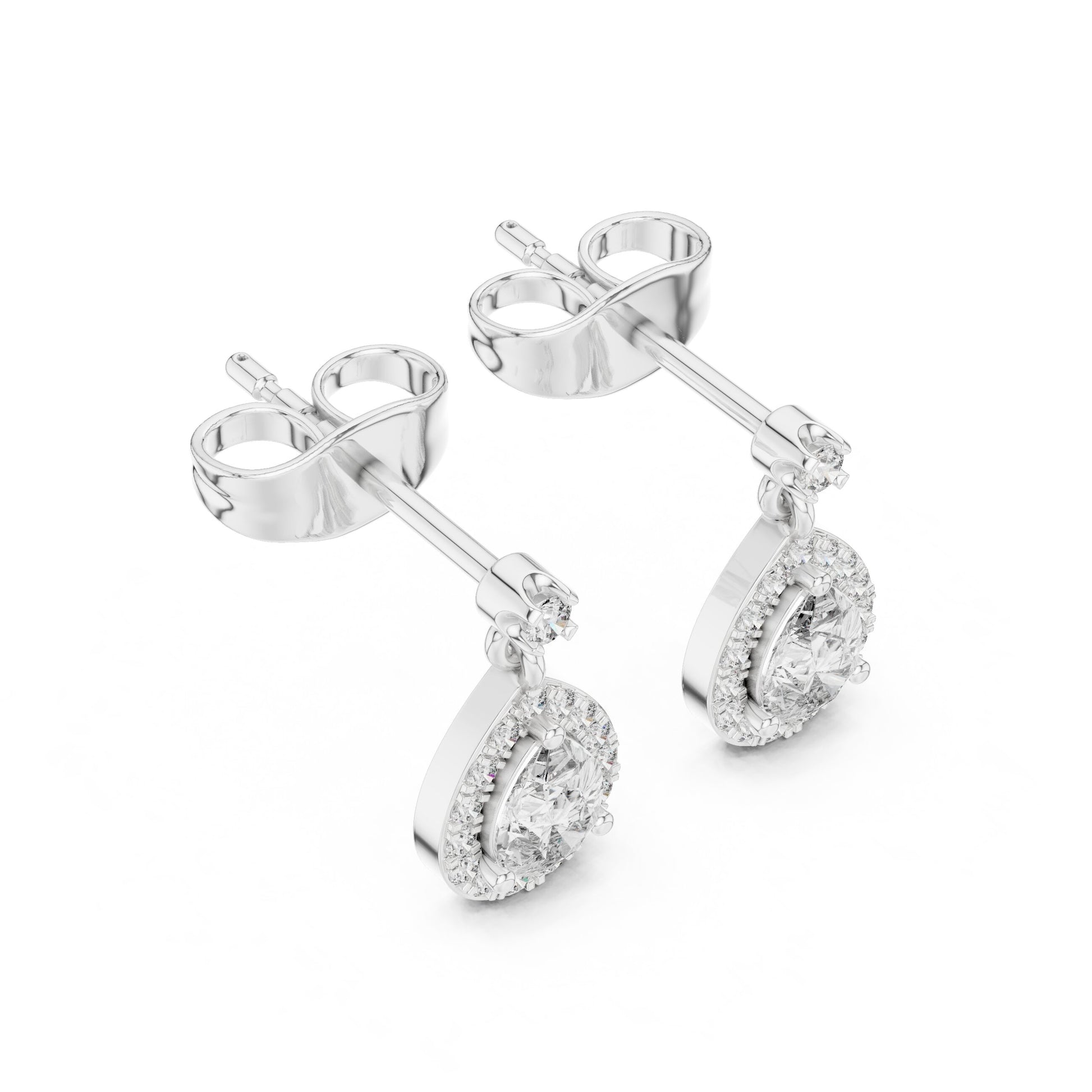 Round Jacket Lab Grown Diamond Earrings