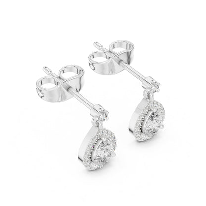 Round Jacket Lab Grown Diamond Earrings