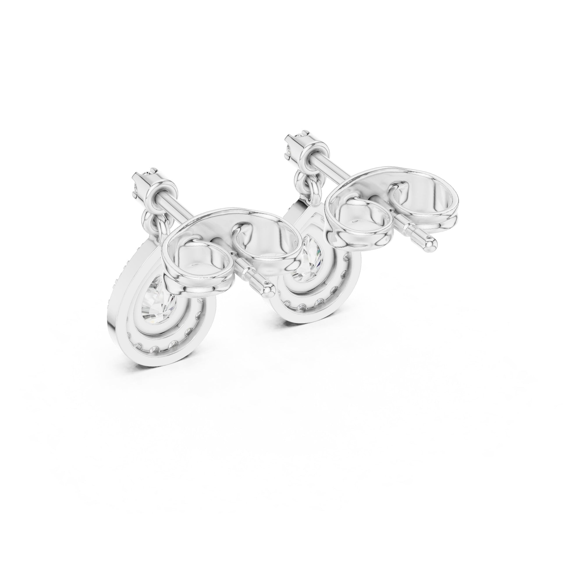 Round Jacket Lab Grown Diamond Earrings