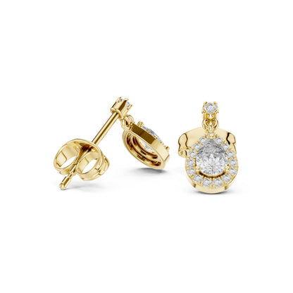 Round Jacket Lab Grown Diamond Earrings