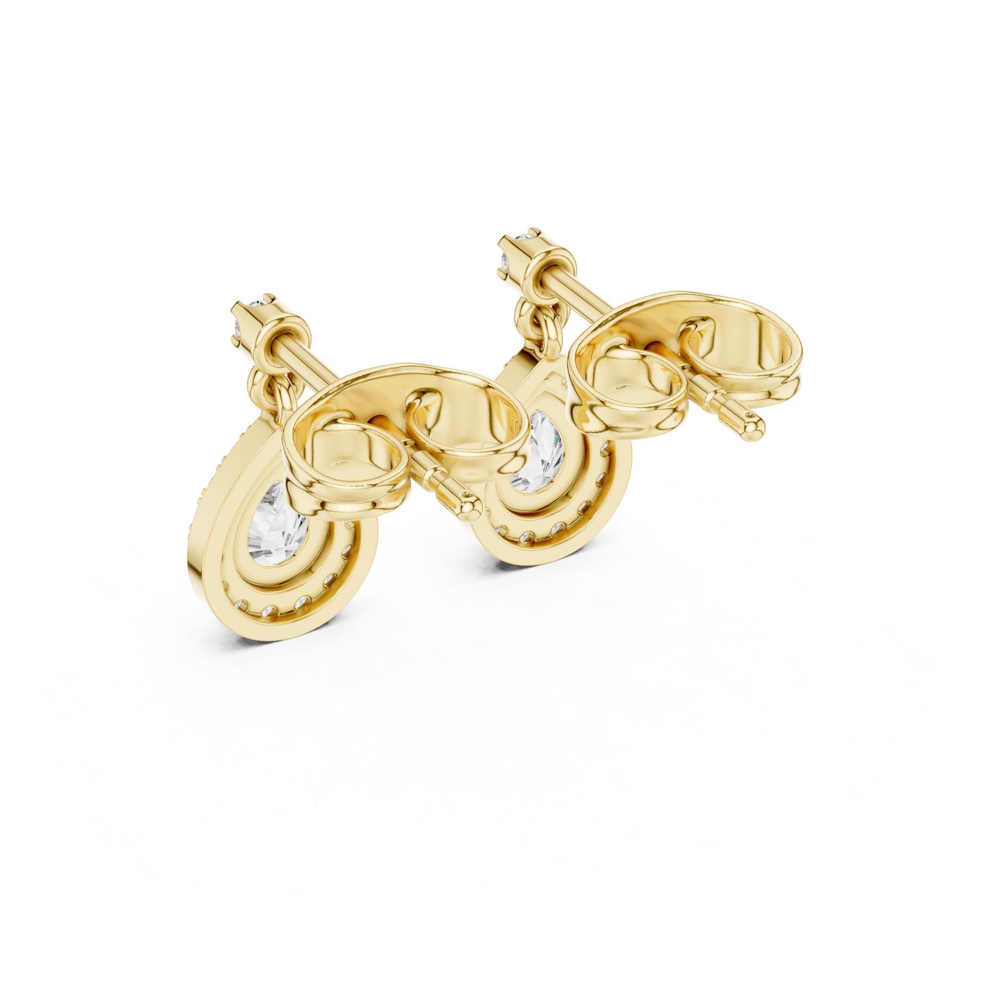 Round Jacket Lab Grown Diamond Earrings