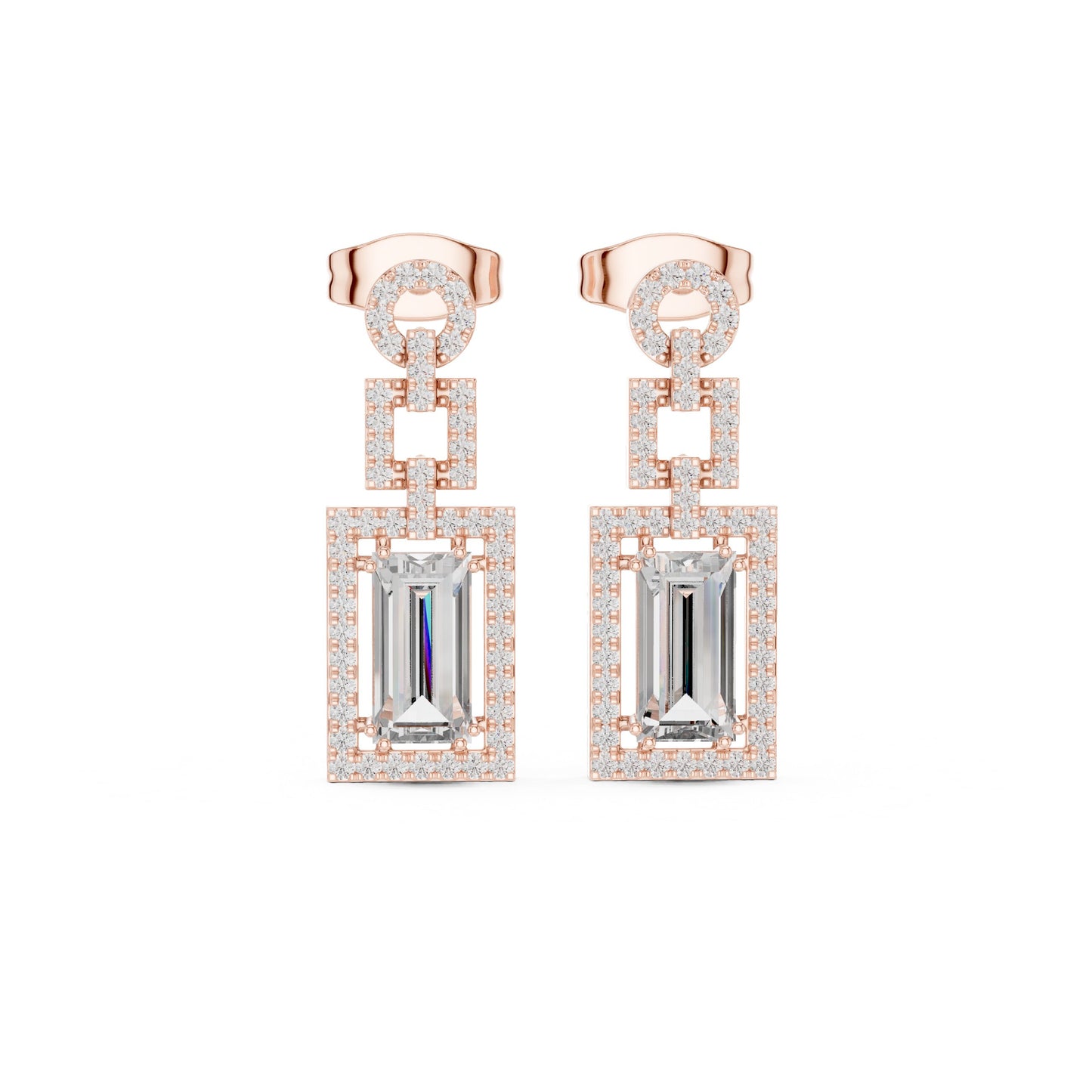 Mixed Shape Lab Grown Diamond Stud Earrings