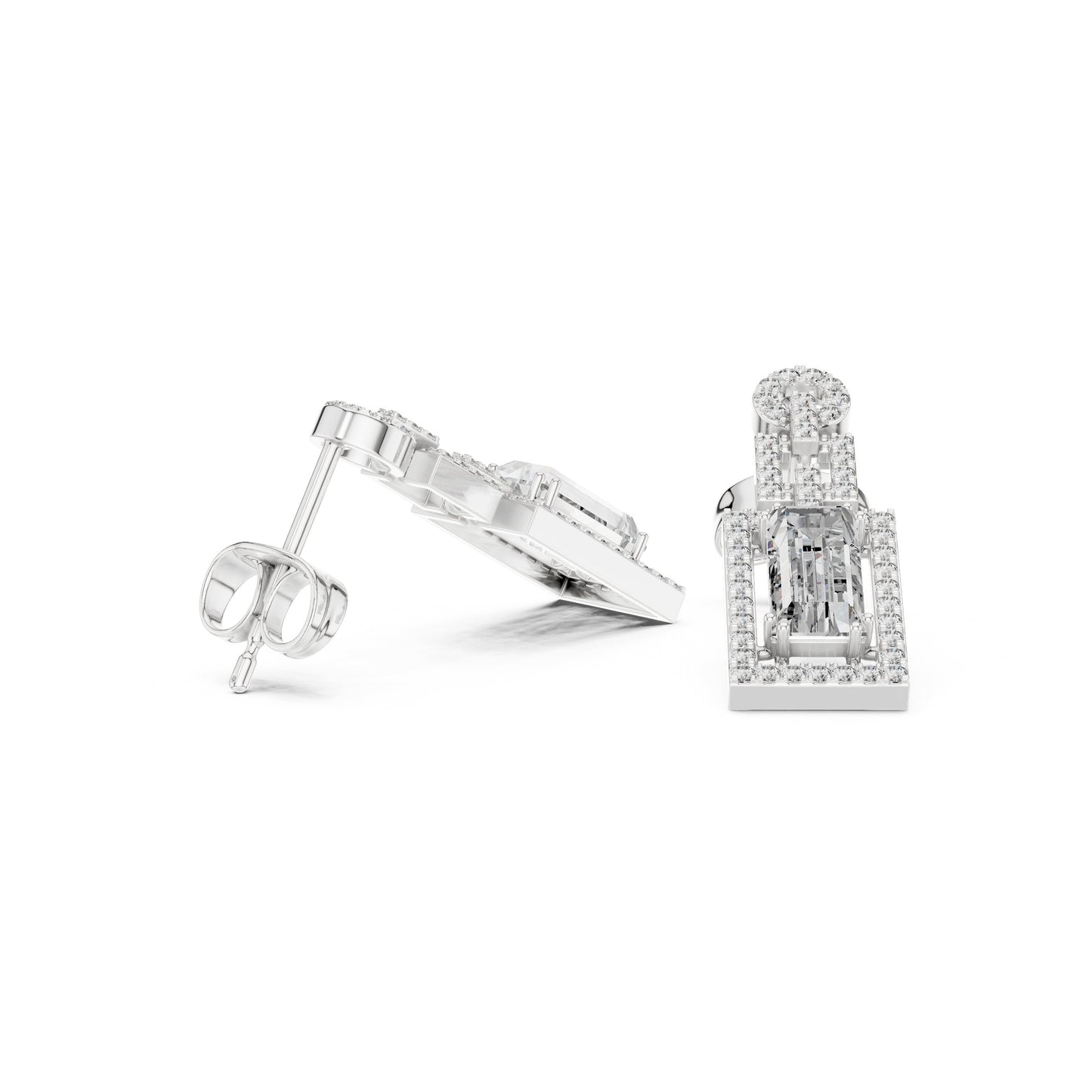 Mixed Shape Lab Grown Diamond Stud Earrings