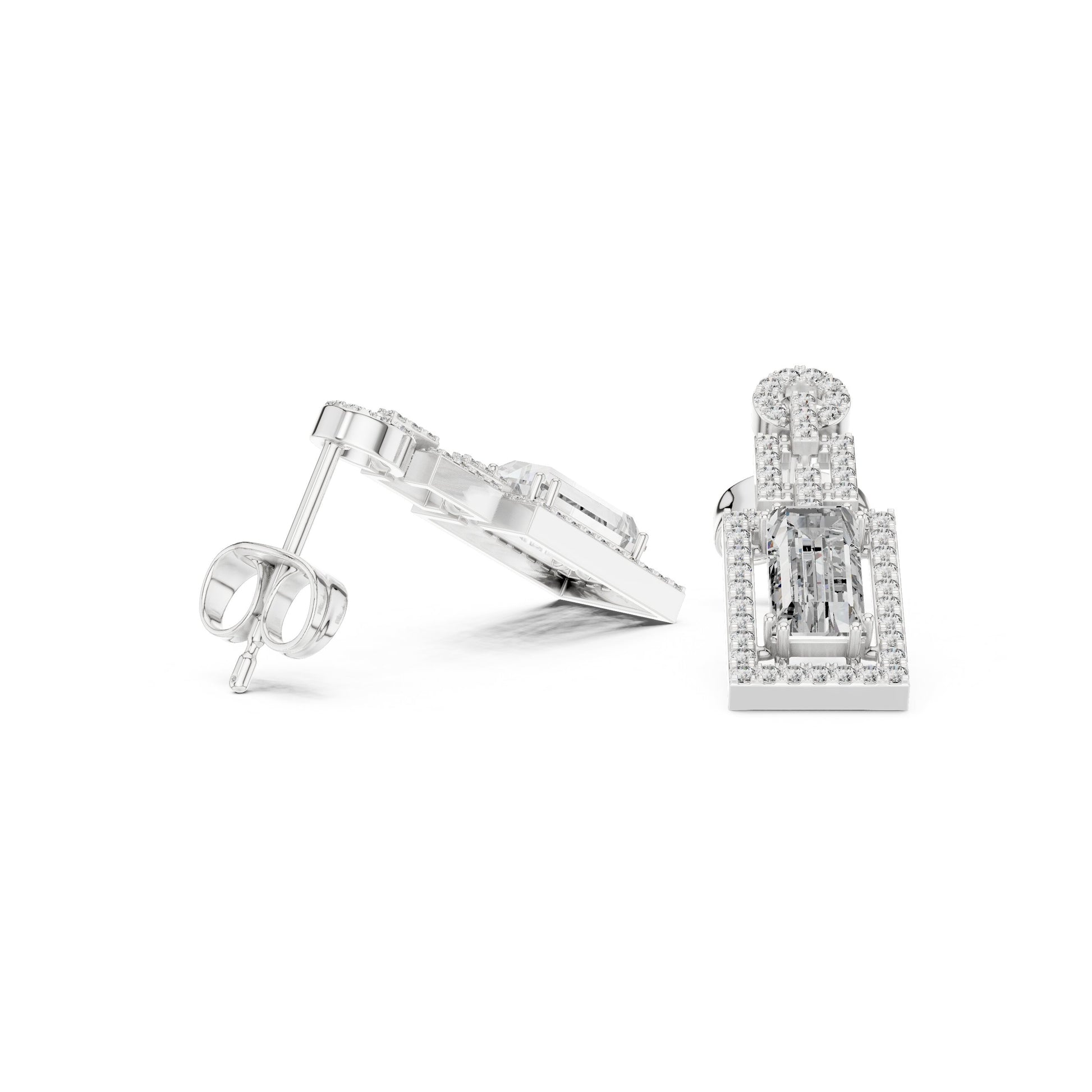 Mixed Shape Lab Grown Diamond Stud Earrings