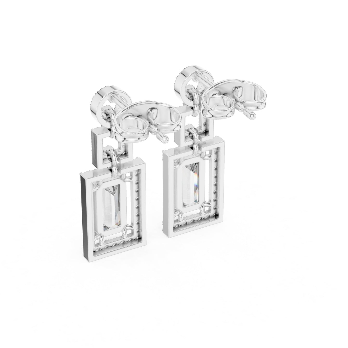 Mixed Shape Lab Grown Diamond Stud Earrings