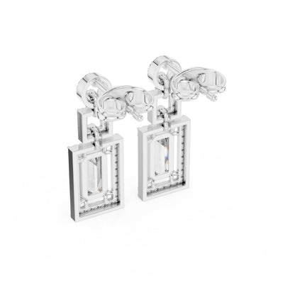 Mixed Shape Lab Grown Diamond Stud Earrings