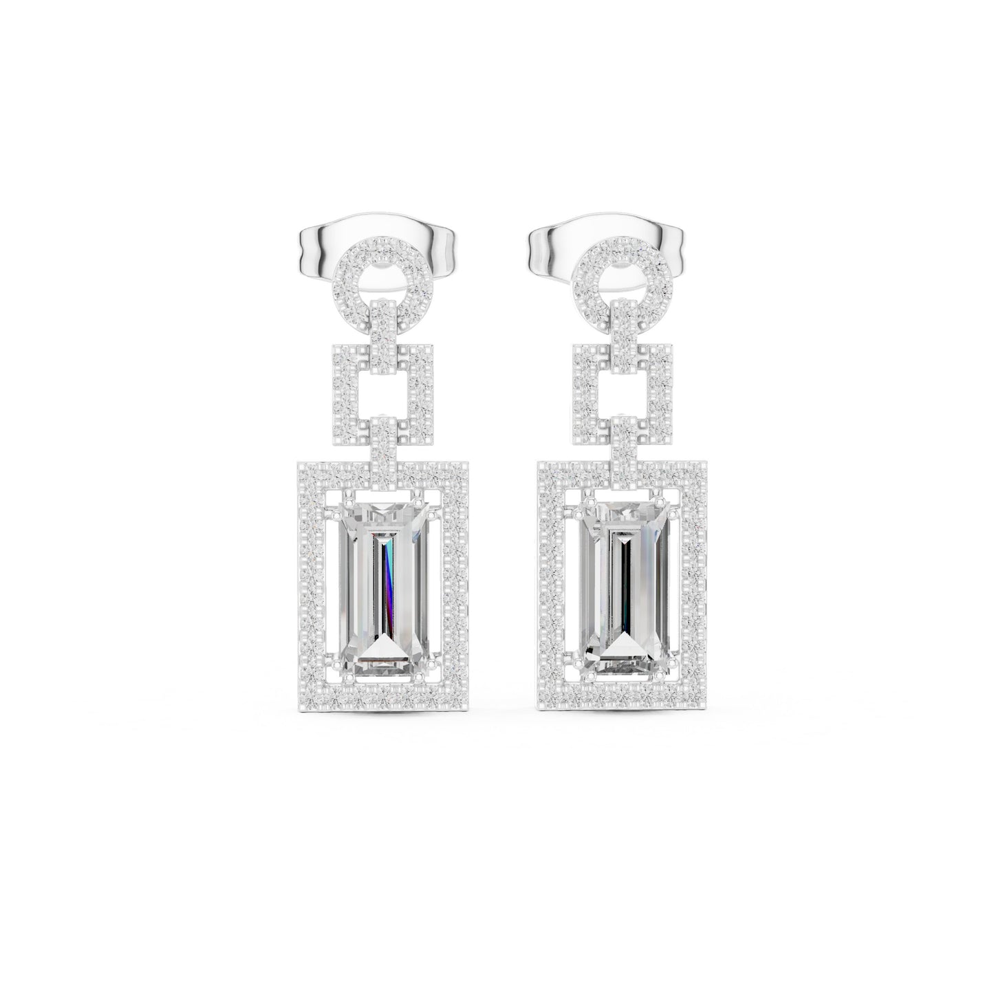 Mixed Shape Lab Grown Diamond Stud Earrings