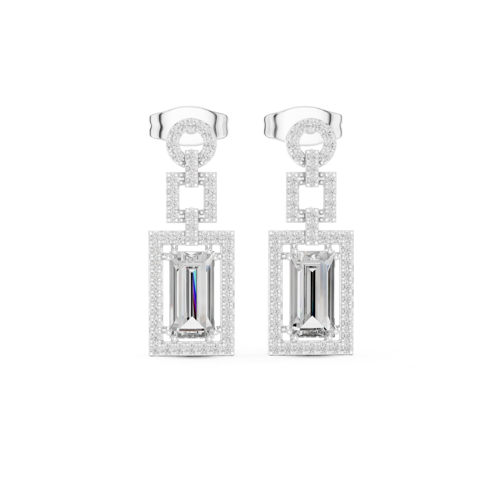 Mixed Shape Lab Grown Diamond Stud Earrings