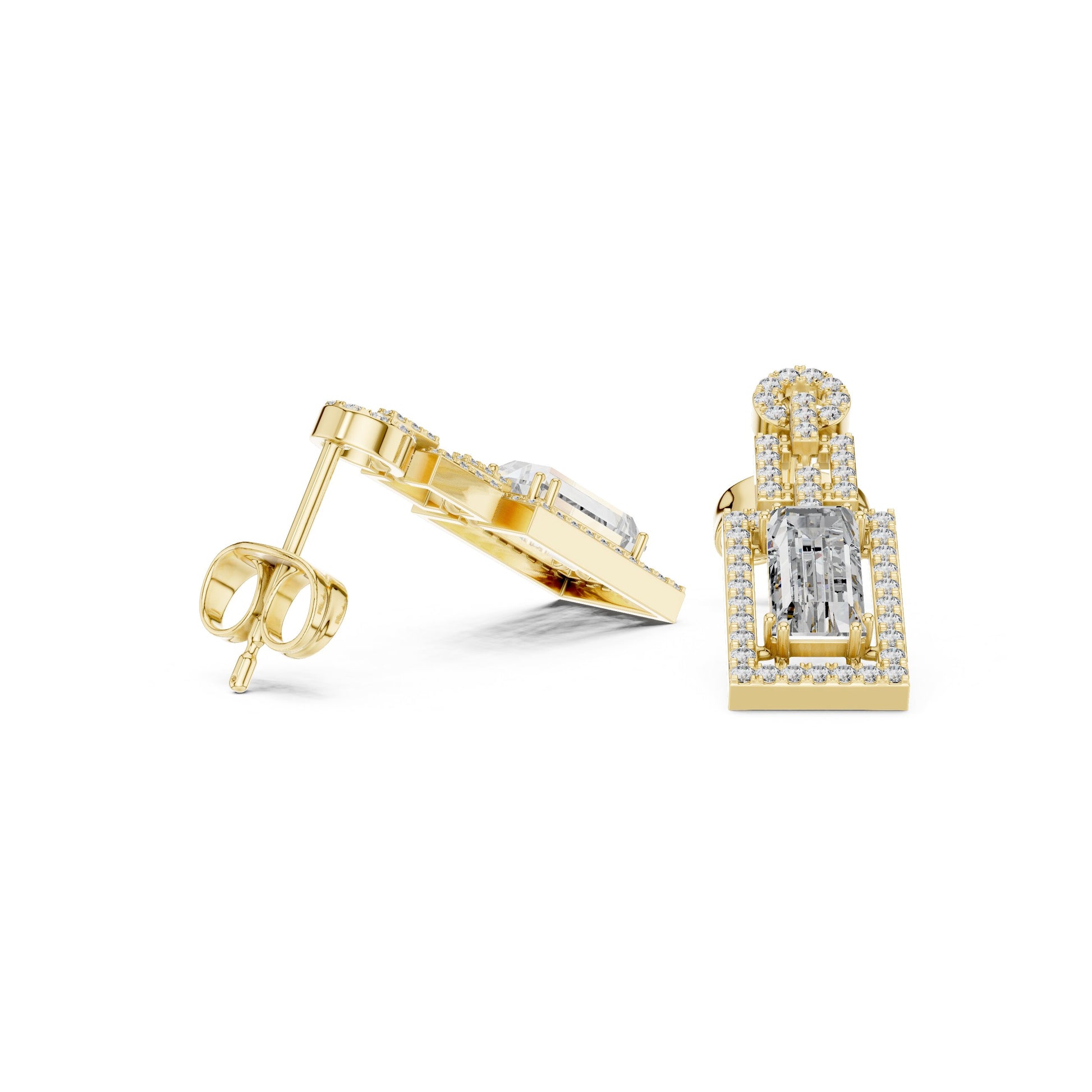 Mixed Shape Lab Grown Diamond Stud Earrings