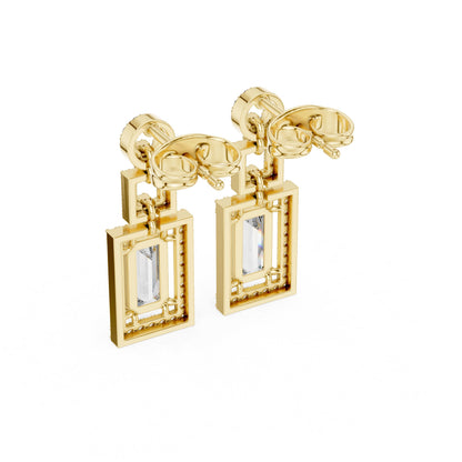 Mixed Shape Lab Grown Diamond Stud Earrings