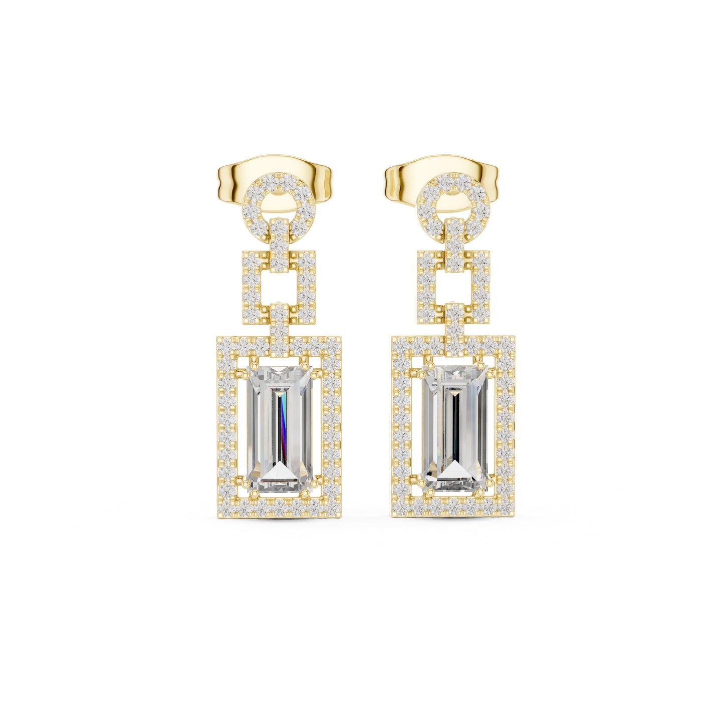 Mixed Shape Lab Grown Diamond Stud Earrings