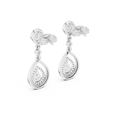 Mixed Shape Lab Grown Diamond Dangle Earrings