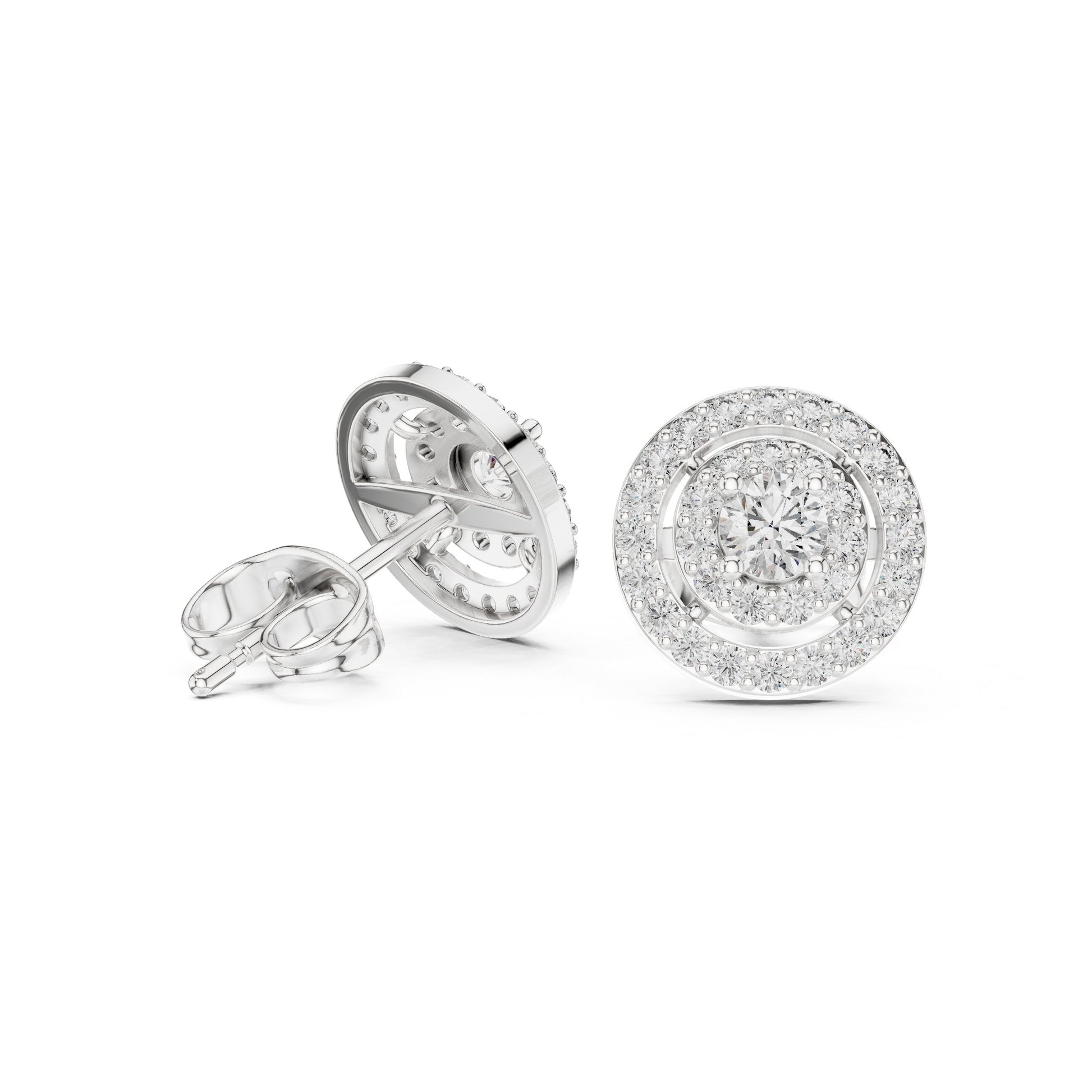 Round Stud Lab Grown Diamond Earrings