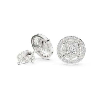 Round Stud Lab Grown Diamond Earrings