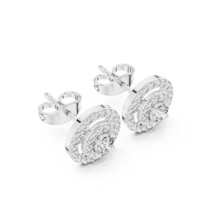 Round Stud Lab Grown Diamond Earrings