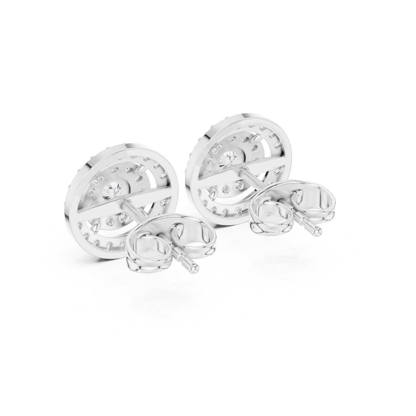 Round Stud Lab Grown Diamond Earrings