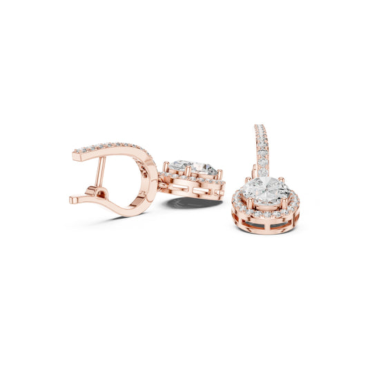 Round Jacket Lab Grown Diamond Earrings