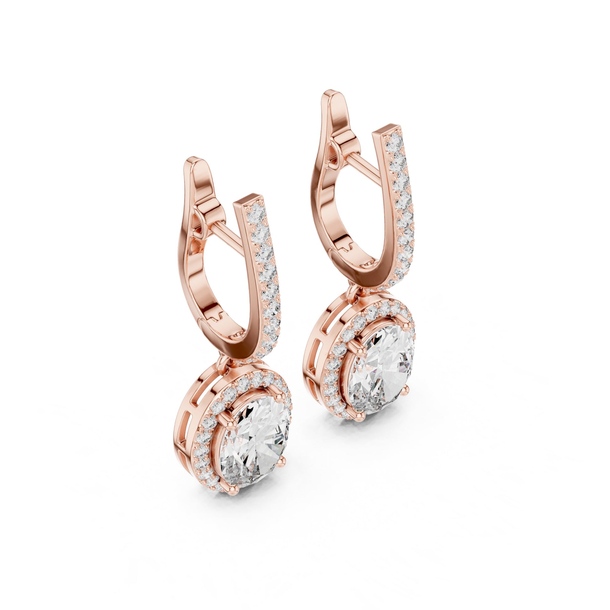 Round Jacket Lab Grown Diamond Earrings