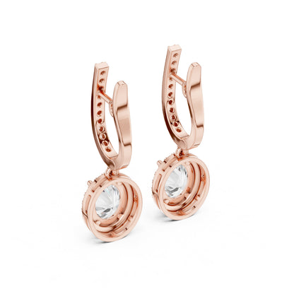 Round Jacket Lab Grown Diamond Earrings