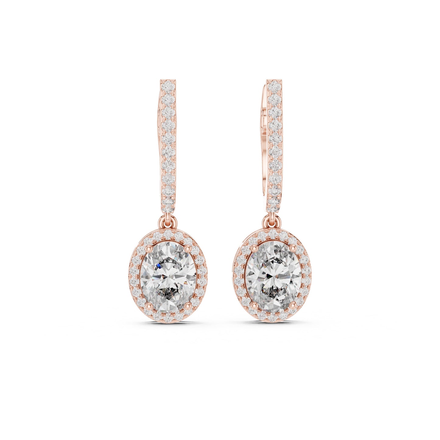 Round Jacket Lab Grown Diamond Earrings