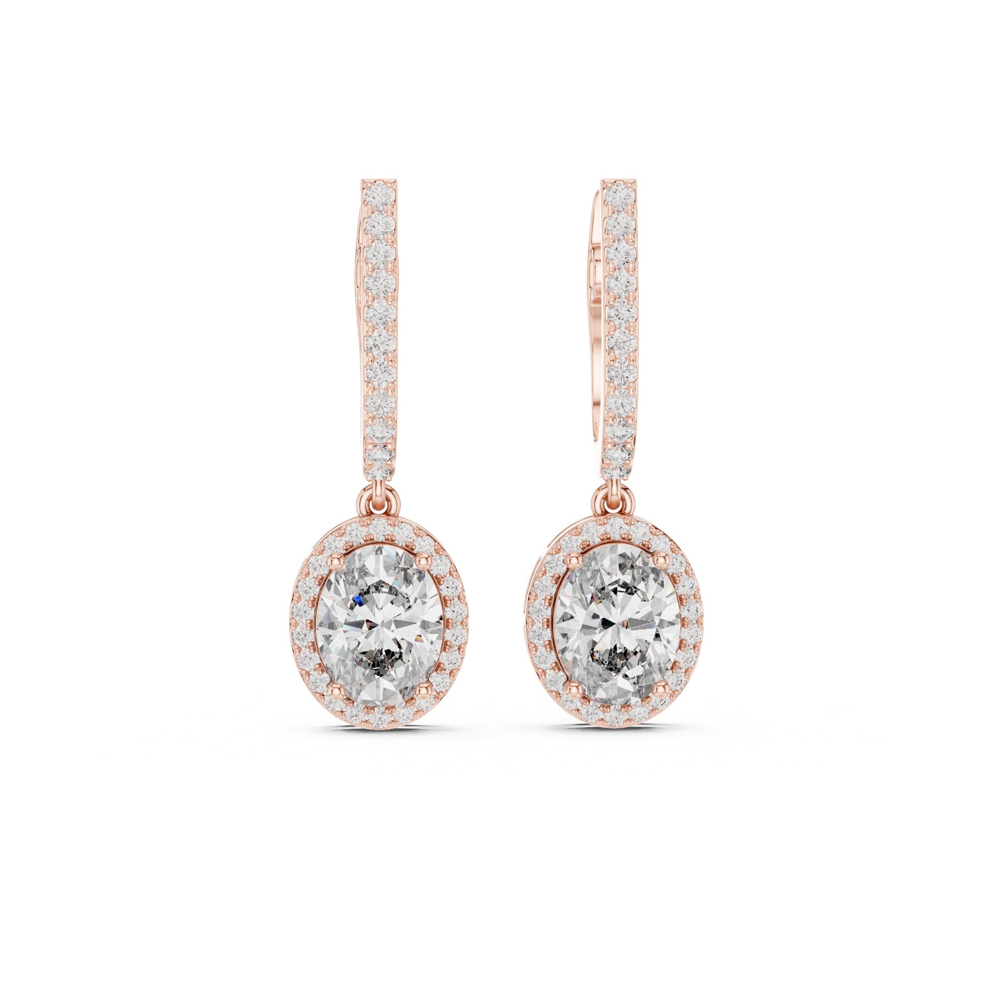 Round Jacket Lab Grown Diamond Earrings