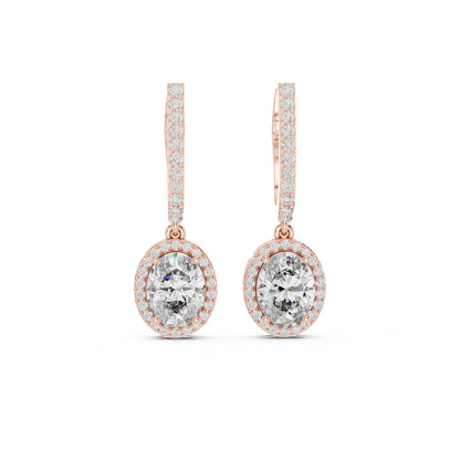 Round Jacket Lab Grown Diamond Earrings