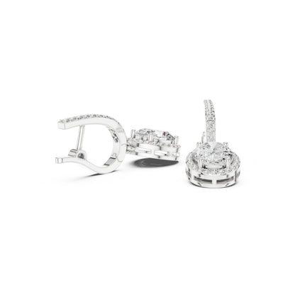 Round Jacket Lab Grown Diamond Earrings