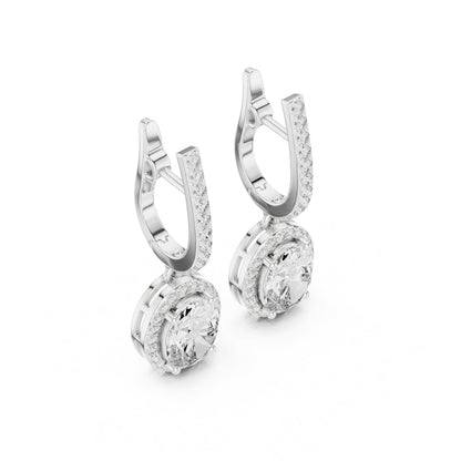 Round Jacket Lab Grown Diamond Earrings