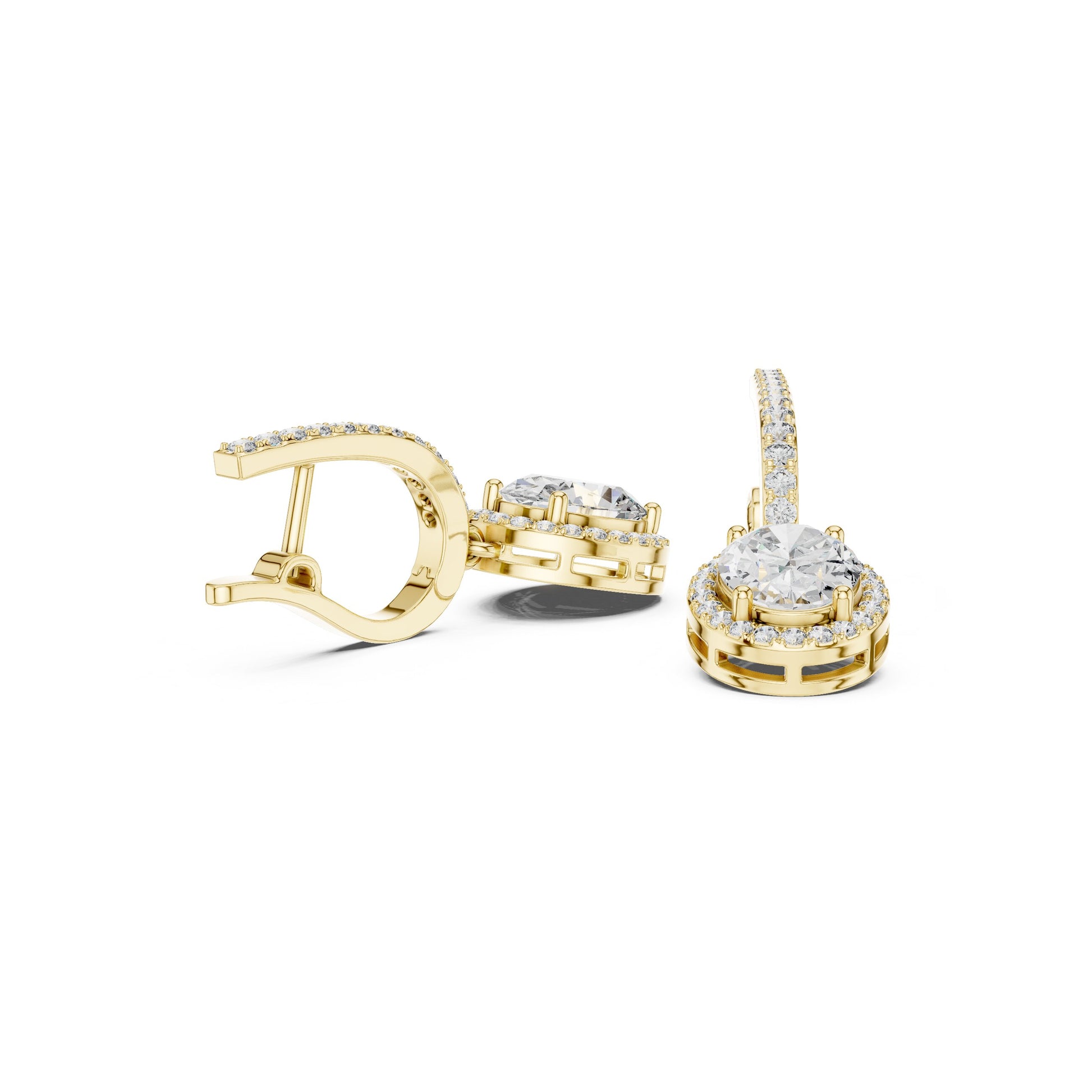 Round Jacket Lab Grown Diamond Earrings