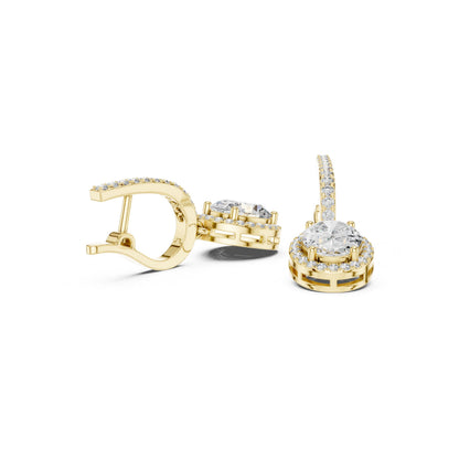 Round Jacket Lab Grown Diamond Earrings