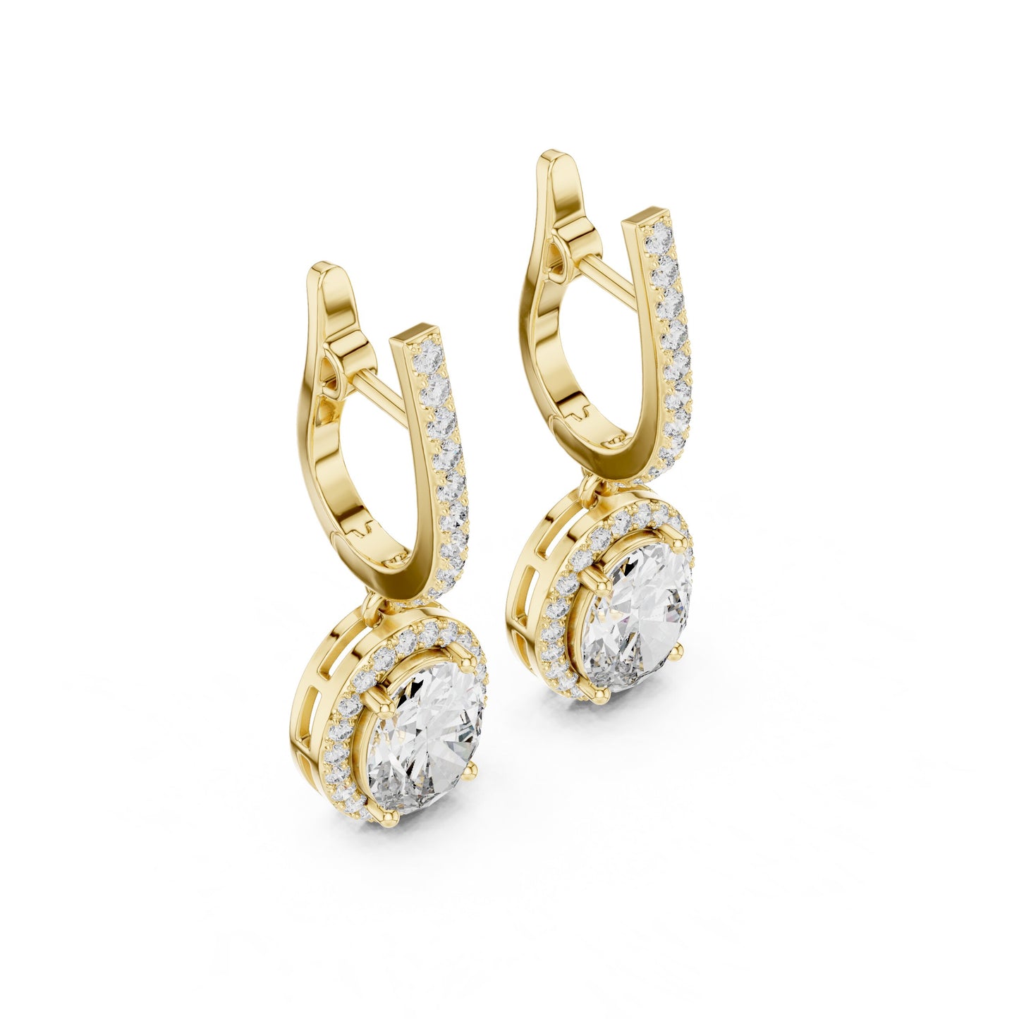 Round Jacket Lab Grown Diamond Earrings