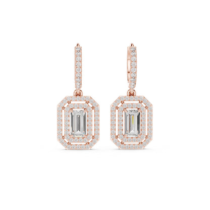 Mixed Shape Lab Grown Diamond Huggie Earrings