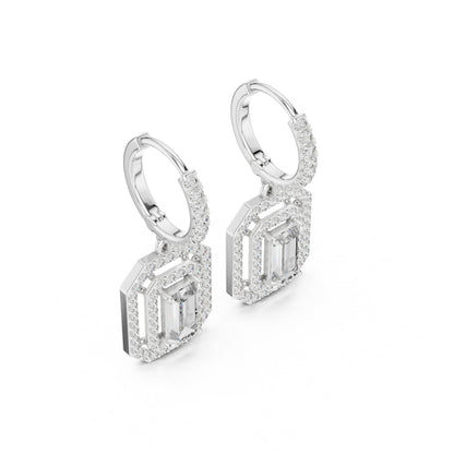 Mixed Shape Lab Grown Diamond Huggie Earrings