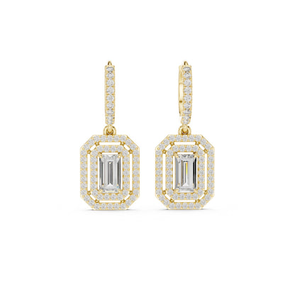 Mixed Shape Lab Grown Diamond Huggie Earrings