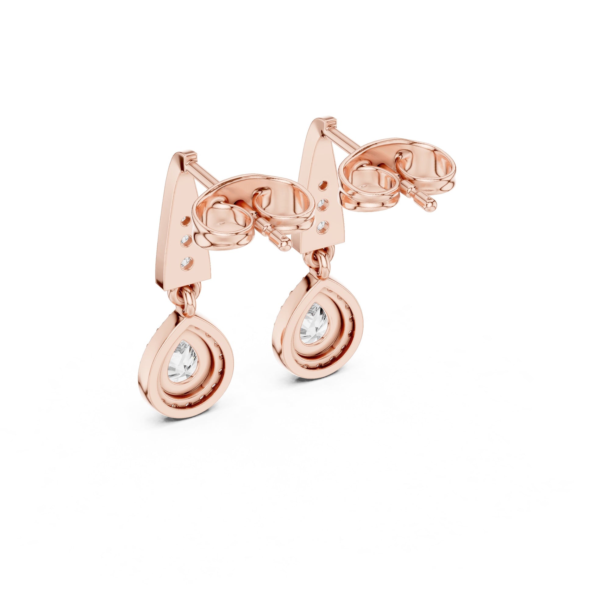 Mixed Shape Lab Grown Diamond Drop Earrings