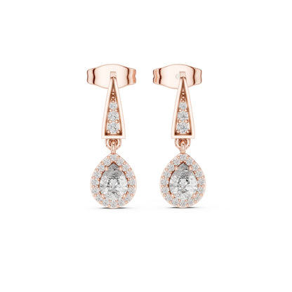 Mixed Shape Lab Grown Diamond Drop Earrings