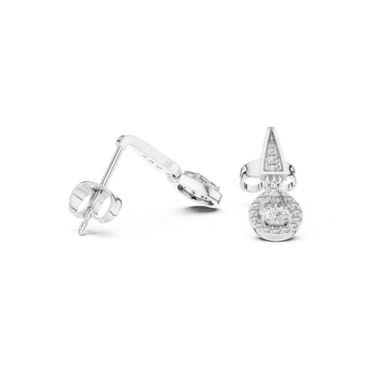 Mixed Shape Lab Grown Diamond Drop Earrings