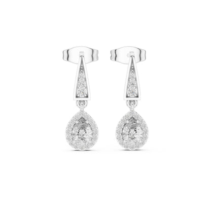 Mixed Shape Lab Grown Diamond Drop Earrings