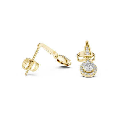 Mixed Shape Lab Grown Diamond Drop Earrings